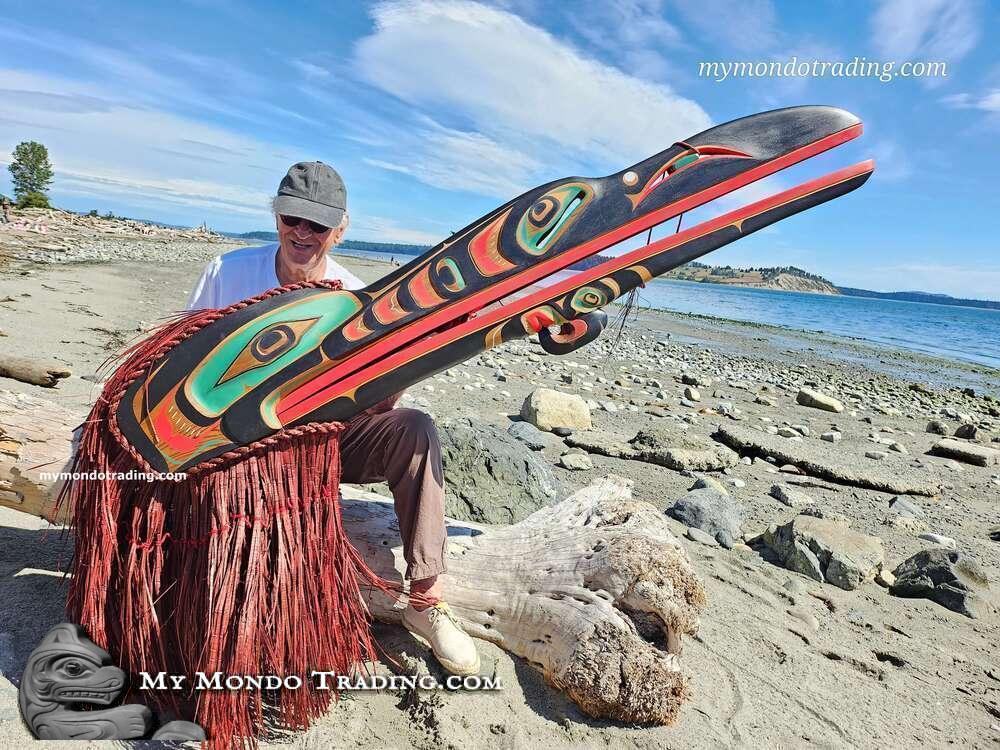 6.4 foot large Hamatsa Hawk-Hawk Mask by Mervyn Child