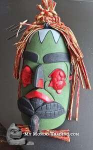 Weeping Volcano Woman Miniature Mask pendant, Silas Coon - SOLD 