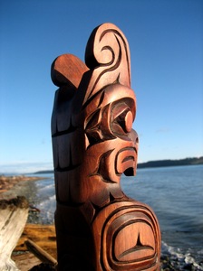 Eagle Totem Sculpture by Alfred Robertson