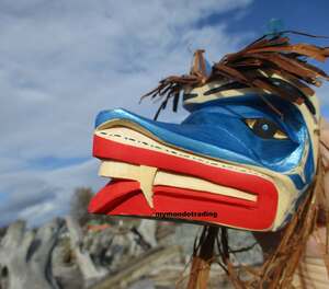 Sea wolf, miniature mask by Betty D. Joe