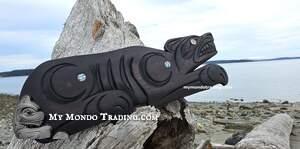 Black Bear, inlaid, Brian Bob, finest Nootka art - SOLD