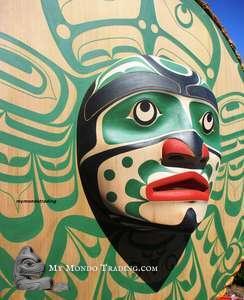 32" Eagle Moon Mask by master artist Calvin Hunt (with video) - SOLD