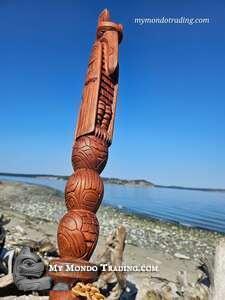 Haida Chief Talking Stick, rattling, with base by Donavon Gates - SOLD 