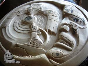 Haida Wolf, Raven, Eagle and Moon by Donavon Gates - SOLD