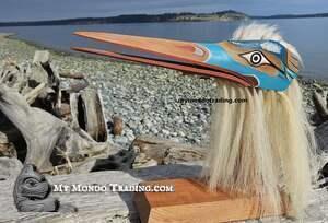 Hummingbird Mask, gorgeous, authentic Indigenous art, Simon James (Tanis) - SOLD