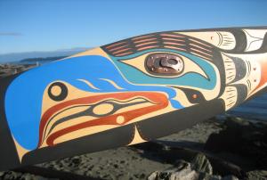 Female Thunderbird Paddle by George Hunt Jr.