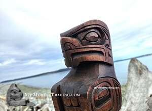 Owl Sculpture, signature piece of late Kwakiutl artist Gino Seward (1972-2026)
