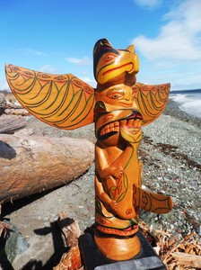 Gitxsan Model Totem Pole, William Jeffrey