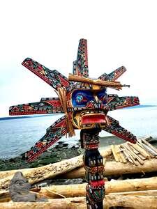 Large Sun RATTLE, raven rays, Jimmy Joseph (Video) - SOLD