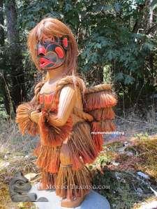 Dzunukwa, Wild Woman Sculpture by Max Chickite, Lekwiltok - Sold