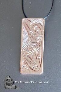 New design: 2" Copper Eagle pendant, beautiful jewelry art by Paddy Seaweed 