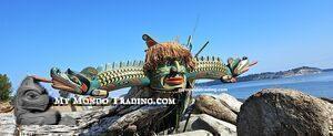 6 ft. Sisiutl Mask, Sea Serpent, Masterpiece by Randy Stiglitz - SOLD 