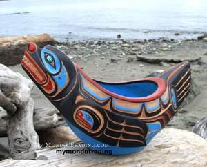 SEAL Feast Bowl, inlaid, on base by Randy Stiglitz