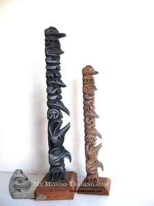 Pair of 1964 Model Totem poles by Raymond Williams