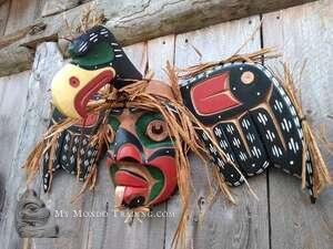 Portrait Mask with Eagle crown, Chief David Mungo Knox -SOLD 