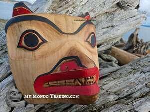 Grizzly (Smaxx) Bear Mask, old growth cedar by Rupert Jeffrey - SOLD 