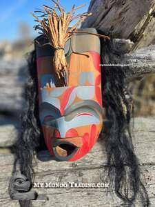 West Wind Mask and the Raven, authentic, Indigenous Mask by Rylan Amos