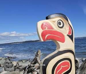 Eagle, beautiful hand carved art by Sarah Robertson/Daniels