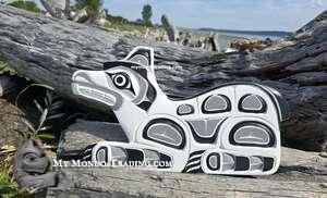 Large, 20" hand carved Spirit Bear, beautiful native art by Sarah Robertson/Daniels