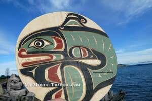 Circular Killer Whale, native art direct from Shane Flood Baker - SOLD