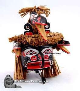 Triple Raven Hamatsa Miniature, by Silas Coon (Video) - SOLD