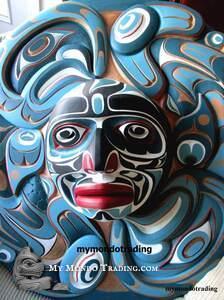 Moon and Salmon, 36", Masterpiece by Tom Hunt (Walawidi) - SOLD