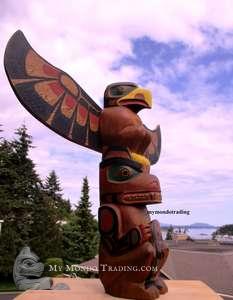 Large Totem Pole, Eagle over Bear, Tony Charlie