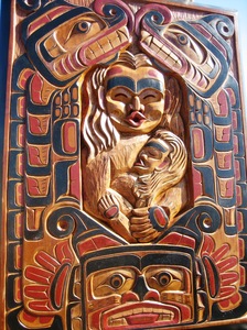 Sisiutl Master carving by Bob Whonnock