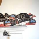 Large Whale pod carving, 36" Coast Salish art, Neil Baker - SOLD 