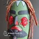 Weeping Volcano Woman Miniature Mask pendant, Silas Coon - SOLD 