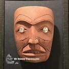 Fabulous Cedar Portrait Mask, inlaid, hand carved by Howard LaFortune Sr.
