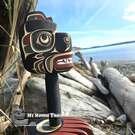 Bear Yadan (Dance Rattle) with wooden Paw base by Kevin Cranmer