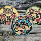 Lot of 3 (!!!) 15 1/2" wall art carvings by Hereditary Chief Peter W. Smith 