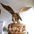 4 ft. cedar Sculpture, Raven and First Men by Doug LaFortune Sr. - SOLD
