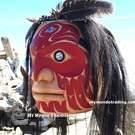 Large Eagle Portrait Mask, powerful cedar mask, by Gerry Sheena