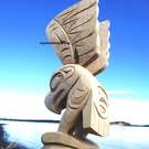 Eagle/Whale Sculpture, Bear Horne