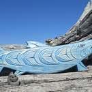 Native American art, hand carved from the Pacific Northwest Coast of Canada, Vancouver Island Indigenous art, wooden art carving