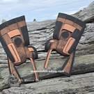 Lovebirds, Pair of Hummingbirds, hand carved Indigenous art by Charles George Sr. 