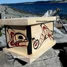 Hand carved wooden Killer Whale Box, by Sarah Robertson/Daniels - SOLD 