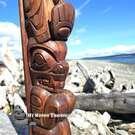 Haida art, Indigenous Native American art, hand carved cedar wooden art, new in our native art Gallery, authentic and signed