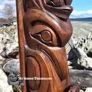 Haida art, Indigenous Native American art, hand carved cedar wooden art, new in our native art Gallery, authentic and signed