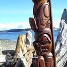 Haida art, Indigenous Native American art, hand carved cedar wooden art, new in our native art Gallery, authentic and signed