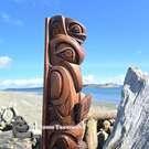 Haida art, Indigenous Native American art, hand carved cedar wooden art, new in our native art Gallery, authentic and signed