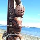 Haida art, Indigenous Native American art, hand carved cedar wooden art, new in our native art Gallery, authentic and signed