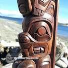 Haida art, Indigenous Native American art, hand carved cedar wooden art, new in our native art Gallery, authentic and signed