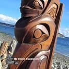 Haida art, Indigenous Native American art, hand carved cedar wooden art, new in our native art Gallery, authentic and signed