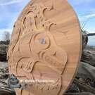 Hand carved, authentic native art, local Northwest Coast art carving, signed and direct from artist