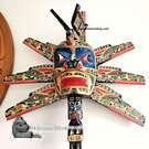 Incredibly detailed 30" Sun RATTLE, hand carved native art by Jimmy Joseph (video)