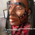 Powerful Copper Woman Mask, hand carved and direct from artist Janice Morin 