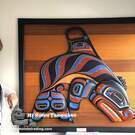 53" x 48" (!!!) Killer Whale, superb quality work by John Livingston (1951-2019) 